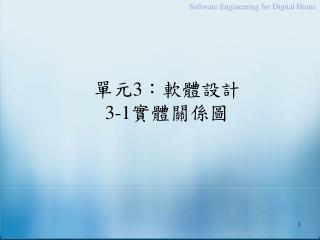 單元 3 ：軟體設計 3-1 實體關係圖