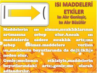 ISI MADDELERİ ETKİLER