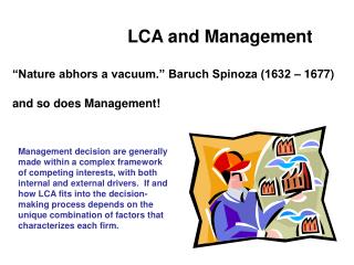 LCA and Management