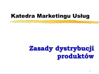 Katedra Marketingu Usług