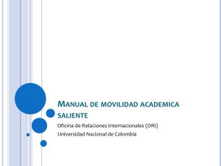 Manual de movilidad academica saliente