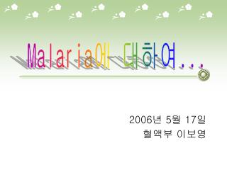 2006 년 5 월 17 일 혈액부 이보영