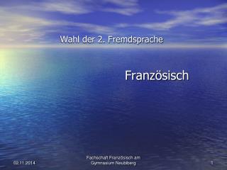 Wahl der 2. Fremdsprache