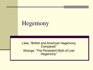 Hegemony