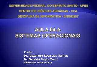 Aula 04-a Sistemas operacionais