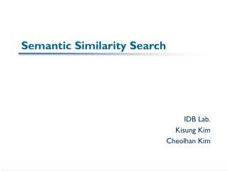 Semantic Similarity Search