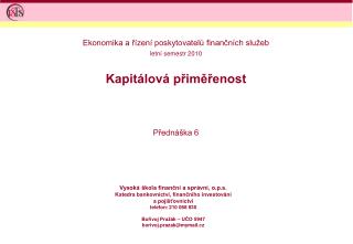 Kapitálová přiměřenost