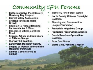 Community GPU Forums