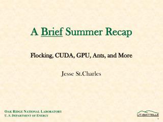 A Brief Summer Recap