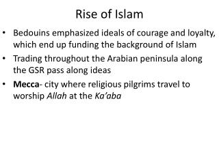 Rise of Islam