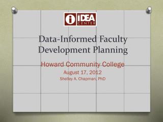 Data-Informed Faculty Development Planning