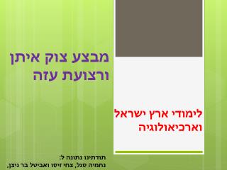 מבצע צוק איתן ורצועת עזה