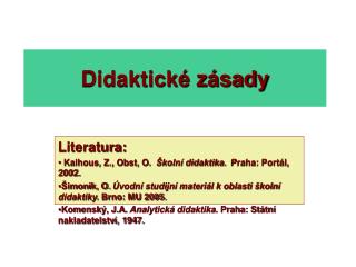 Didaktické zásady