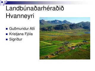 Landbúnaðarhéraðið Hvanneyri