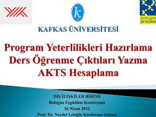 DIŞ İLİŞKİLER BİRİMİ Bologna Eşgüdüm Komisyonu 16 Nisan 2012