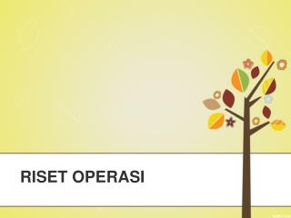 RISET OPERASI