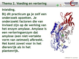 Thema 2. Voeding en vertering