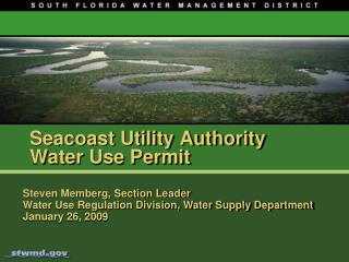 Seacoast Utility Authority Water Use Permit
