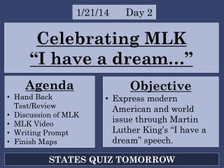 Celebrating MLK “I have a dream…”