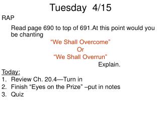 Tuesday 4/15