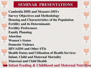 SEMINAR PRESENTATIONS