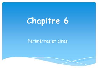 Chapitre 6