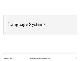 Language Systems