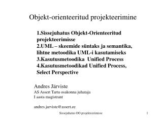 Objekt-orienteeritud projekteerimine