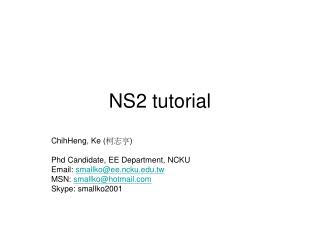 NS2 tutorial