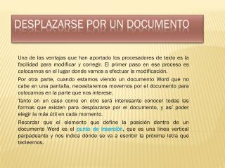 Desplazarse por un documento