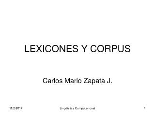 LEXICONES Y CORPUS