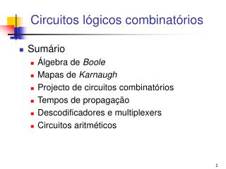 Circuitos lógicos combinatórios