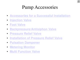 Pump Accessories