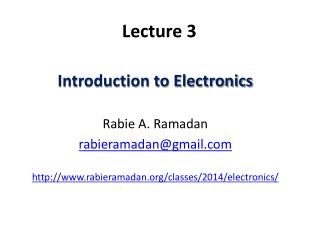 Lecture 3