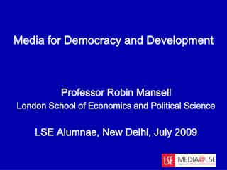 Media for Democracy and Development