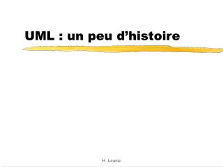 UML : un peu d’histoire