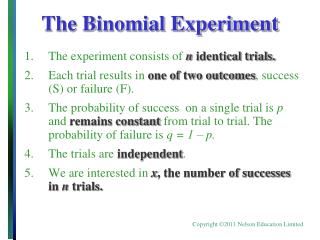 The Binomial Experiment