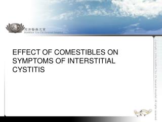 Effect of Comestibles on Symptoms of Interstitial Cystitis