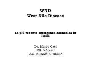 WND West Nile Disease
