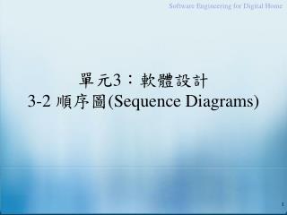 單元 3 ：軟體設計 3-2 順序圖 (Sequence Diagrams)