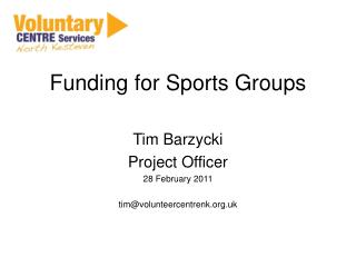 Funding for Sports Groups