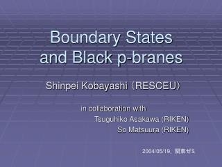 Boundary States and Black p-branes