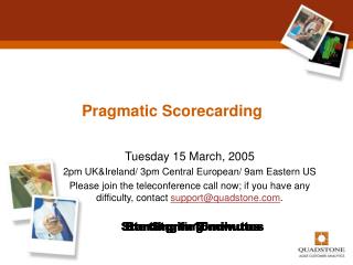 Pragmatic Scorecarding