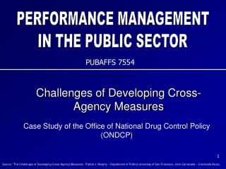 Challenges of Developing Cross-Agency Measures