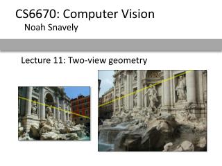 Lecture 11: Two-view geometry