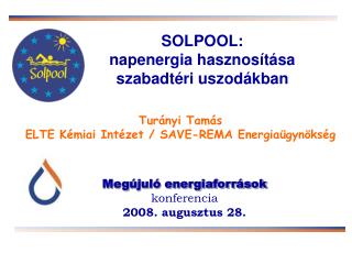 S OLPOOL: napenergia hasznosítása szabadtéri uszodákban