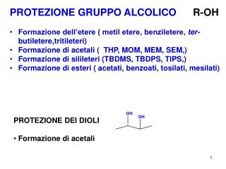 PROTEZIONE GRUPPO ALCOLICO R-OH