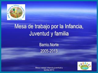 Mesa trabajo Infancia,juventud y familia 2013