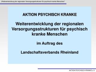 AKTION PSYCHISCH KRANKE