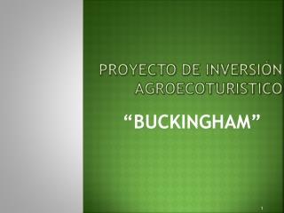 Proyecto de inversión agroecoturistico